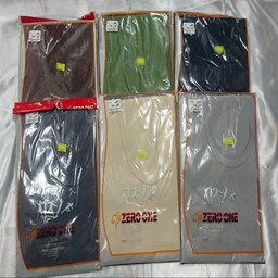 زیرپوش رکابی مردانه پنبه نخ در 8 رنگ برند ZERO ONE (سایز XXL) (پک 8 عددی)
