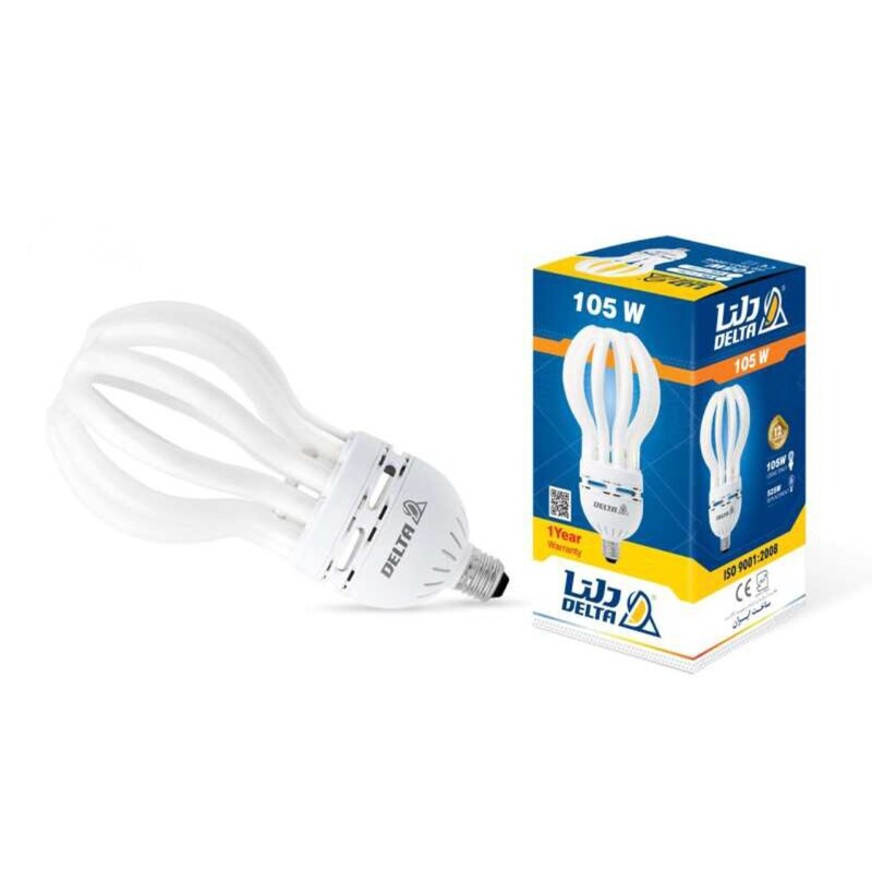 لامپ کم مصرف 105 وات دلتا مدل لوتوس نور سفید