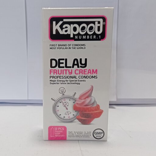 کاندوم کاپوت مدل خامه میوه ای بسته 12 عددی - Kapooti fruity cream delay    