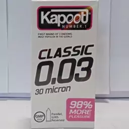 کاندوم کاپوت خیلی خیلی نازک مدل کلاسیک 30 میکرون بسته 12 عددی - Kapooti  30 micron 