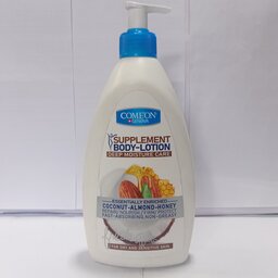 لوسیون بدن کامان با عصاره نارگیل و عسل مناسب برای تمامی پوست ها - Comeon body lotion