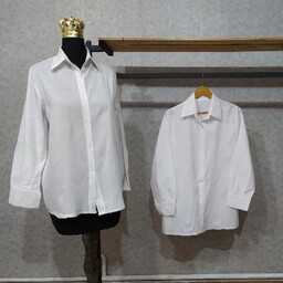 شومیز سفید پیراهن سفید دکمه ای  پیراهن مردانه و دخترانه کیفیت بالا جنس عالی