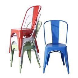صندلی فلزی تولیکس رنگ آبی - ارسال به سراسر کشور بصورت پس کرایه 