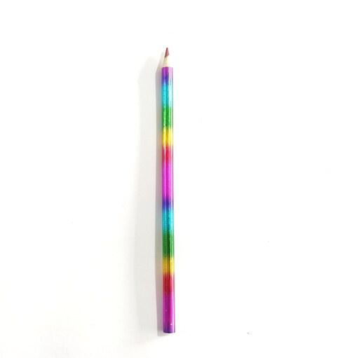 مداد 4  چهار رنگ بدنه رنگی