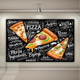 تابلو بوم طرح پیتزا مدل تخته سیاه 