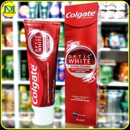 خمیردندان سفیدکننده کولگیت اکسترا پاور پرقدرت اوپتیک وایت (75میل) colgate optic white