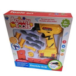 ست اسباب بازی ابزار مدل دریل باتری خور   Activity Tools زرد