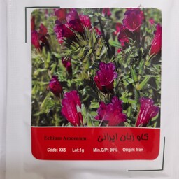 بذر گل گاوزبان ایرانی شرکت آذر سبزینه باخواص دارویی گیاهی فراوان وزن محصول با بسته بندی4 گرم