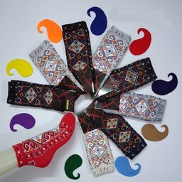 جوراب نخی زنانه طرح سنتی در رنگبندی زیبا و جذاب با کیفیت بالا