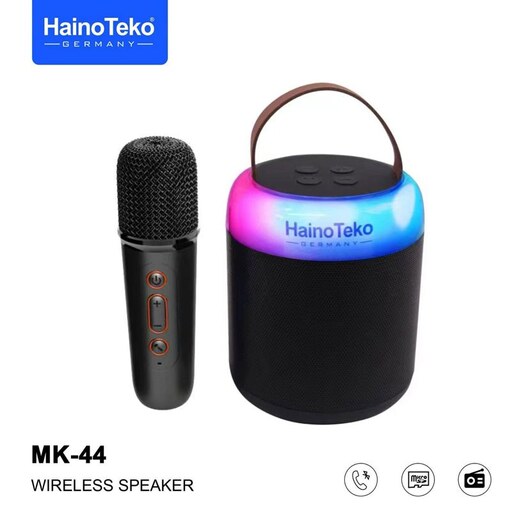 اسپیکر بلوتوثی قابل حمل Haino Teko مدل MK 44 به همراه میکروفون