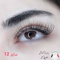 مژه ریسه ای 3D ریلی ابریشمی سایز12