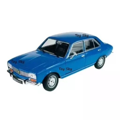 ماکت ماشین - پژو 504 رنگ آبی - Peugeot 504 1975 - مقیاس 1.24 برند ویلی Welly - فلزی - فرمان پذیر - سه درب بازشو