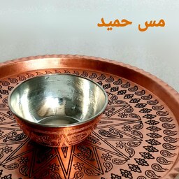 کاسه مسی ماست خوری طرحدار(پیاله)نانو شده زنجان