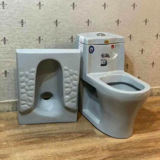 ست توالت فرنگی و توالت ایرانی زمینی لیتو  طوسی روشن مدل 1101 (پس کرایه با مشتری)