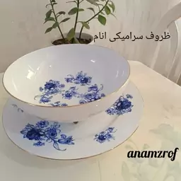 میوه خوری و شیرینی خوری گل ابی 