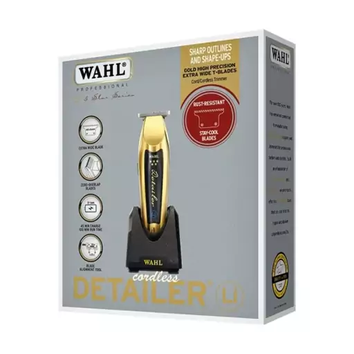 ماشین اصلاح وال دیتیلر ال آی گلد Wahl Cordless Detailer Li Gold