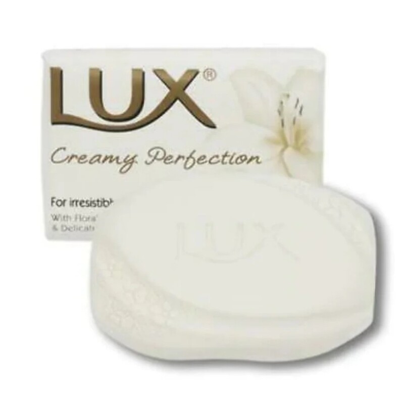 پک 10 تایی صابون LUX (لوکس) اصلی حاوی عصاره گل های سفید 85 گرمی مدل Creamy Perfection