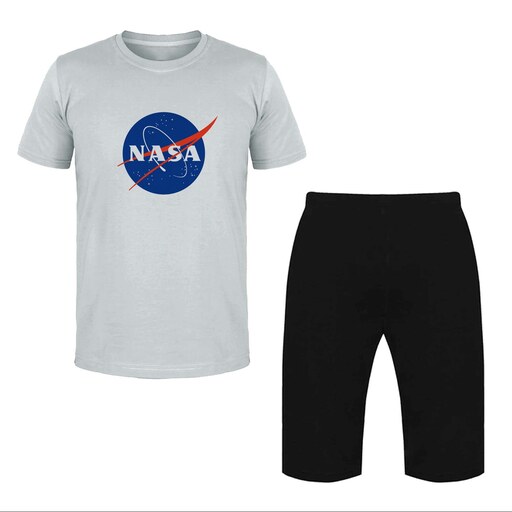 ست مردانه تیشرت شلوارک  طرح ناسا کد L24