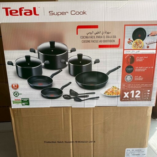 سرویس قابلمه 12 پارچ تفال مدل b459sc84 Super Cook ، سرویس 12 پارچ 