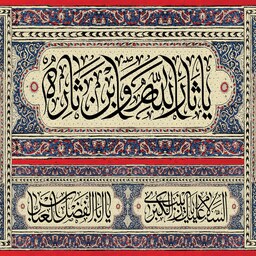 تابلو شاسی مدل یا ثارالله و بن ثاره T2593در ابعاد دیگه قابل سفارش است