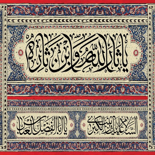 تابلو شاسی مدل یا ثارالله و بن ثاره T2593در ابعاد دیگه قابل سفارش است