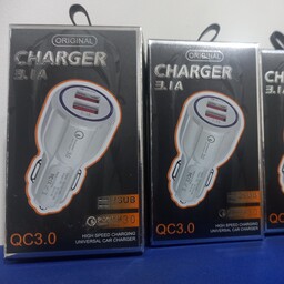 شارژر فندکی فست شارژ  2 خروجی همزمان با کیفیت بالا و بدون نوسان آکبند و پلمپ شرکتی