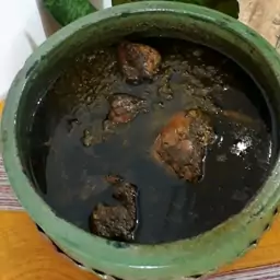 سبزی مرغ ترش سرخ شده گیلان.رشت