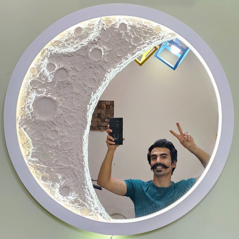 آینه ماه  مدل برجسته  قطر 80 سانتی متر