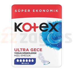 نوار بهداشتی کوتکس ویژه شب مدل Ultra Gece بسته 16 عددی