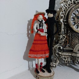 عروسک  مکرومه ای  دست ساز  جودی آبوت و بابا لنگ دراز  بسیار زیبا و دلبر 
