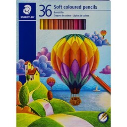 مداد رنگی استدلر 36 رنگ Soft مقوایی 