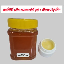 ژل رویال 10 گرم  ترکیب با نیم کیلو عسل طبیعی خرید مستقیم از زنبوردار  ارسال رایگان 