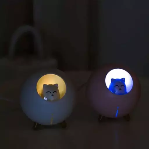 دستگاه بخور و رطوبت ساز سرد مدل Planet Cat Humidifier صورتی