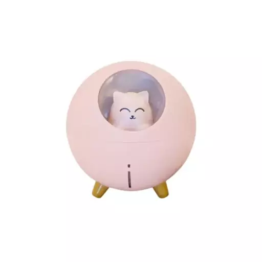 دستگاه بخور و رطوبت ساز سرد مدل Planet Cat Humidifier صورتی