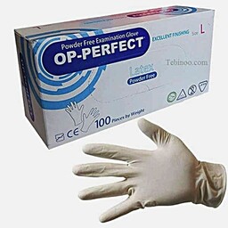 دستکش تمام لاتکس ضد حساسیت بسته 100عددی (ویژه کار با رزین ) 