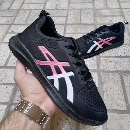 کفش اسپرت مشکی  زنانه مدل Asics کد 605