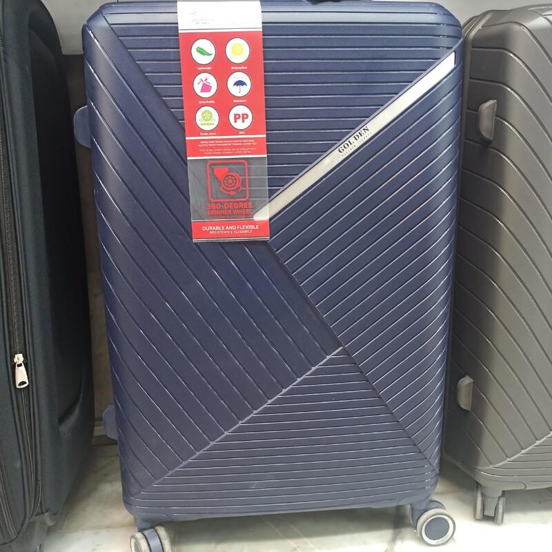 چمدان سه تیکه golden ، نشکن ، انعطاف پذیری بالا ،ضد آب ، خارجی ، چهار چرخ ، آستر خارجی ، کیفیت عالی
