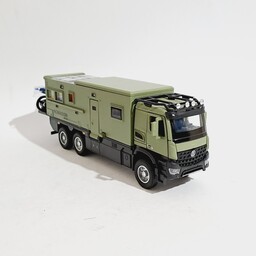 ماکت فلزی کامیون مرسدس بنز اکسور مدل کمپر رنگ سبز نظامی