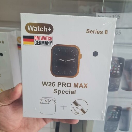 ساعت هوشمند W26 pro max کیفیت عالی به همراه ایرپاد کیفیت عالی بصورت تک و تعداد