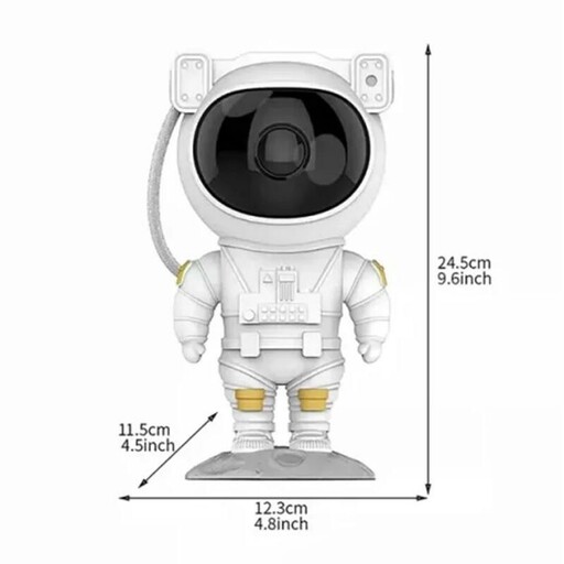 چراغ خواب کهکشانی فضانورد ایستاده اسپیکردار Astronaut Starry Sky Projector Night Light Remote Control