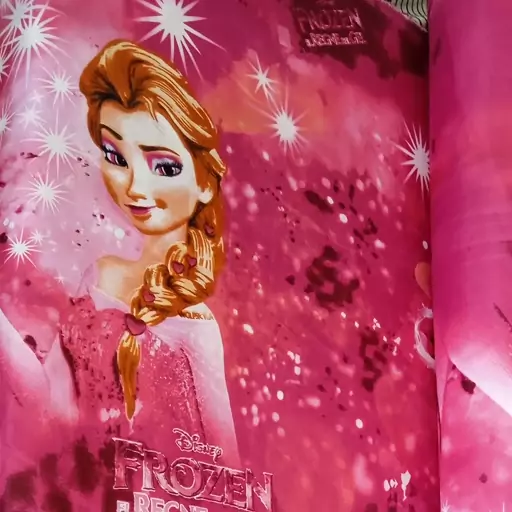 پارچه  روتختی ملحفه ای  عرض دو  و چهل سانت  روبالشی   ملافه ای  رو تشکی frozen فروزن