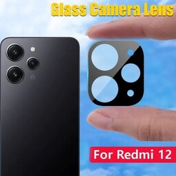 محافظ لنز 9H شیشه ای Xiaomi Redmi 12 مدل 3D