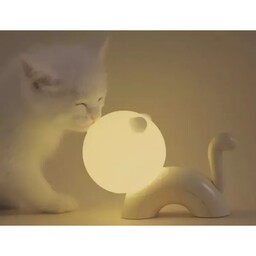 چراغ خواب فانتزی طرح گربه Meow Night Light Rechargeable Atmosphere Table Lamp QV-08  توض