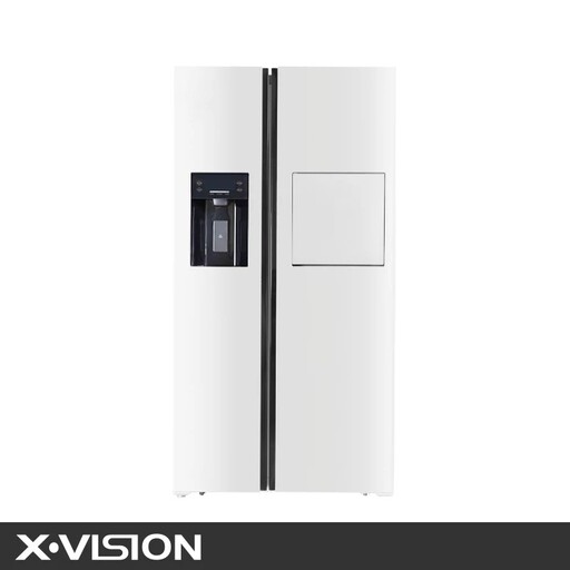 یخچال فریزر ایکس ویژن refrigerator مدل S7 رنگ سفید و سیلور 