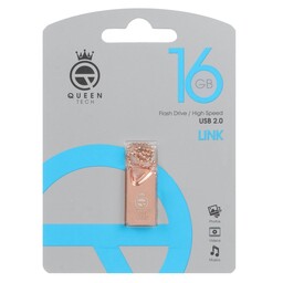 (گارانتی مادام العمر شرکت آی تین) رزگلد Queen LINK USB2.0 Flash Memory - 16GB