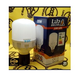 لامپ 20 وات حبابی ال ای دی دلتا.لامپ کم مصرف همراه با گارانتی  سفید