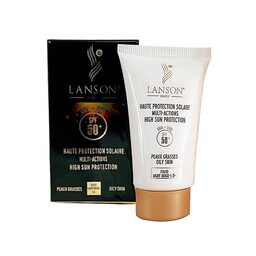 کرم ضد آفتاب کرم پودری لانسون LANSON رنگی شماره 1.5 پوست چرب اورجینال
