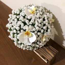 دسته گل عروس مدل گل عروس و ارکیده