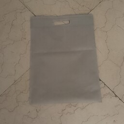 ساک کیسه پارچه ای خرید طوسی توسی نقره ای ساده ابعاد 40در30 کادویی