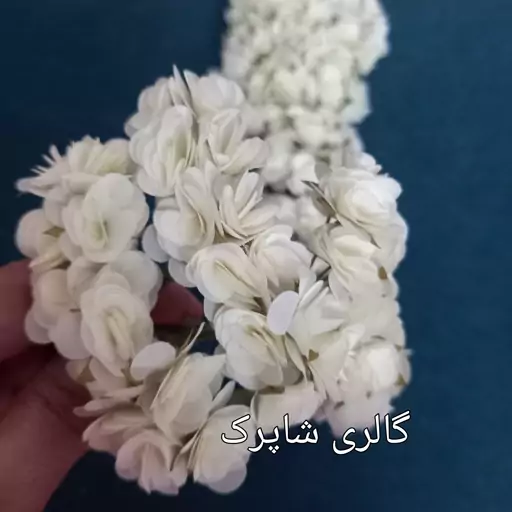 گل حریر کوچک با ساقه گل پارچه ای ریز